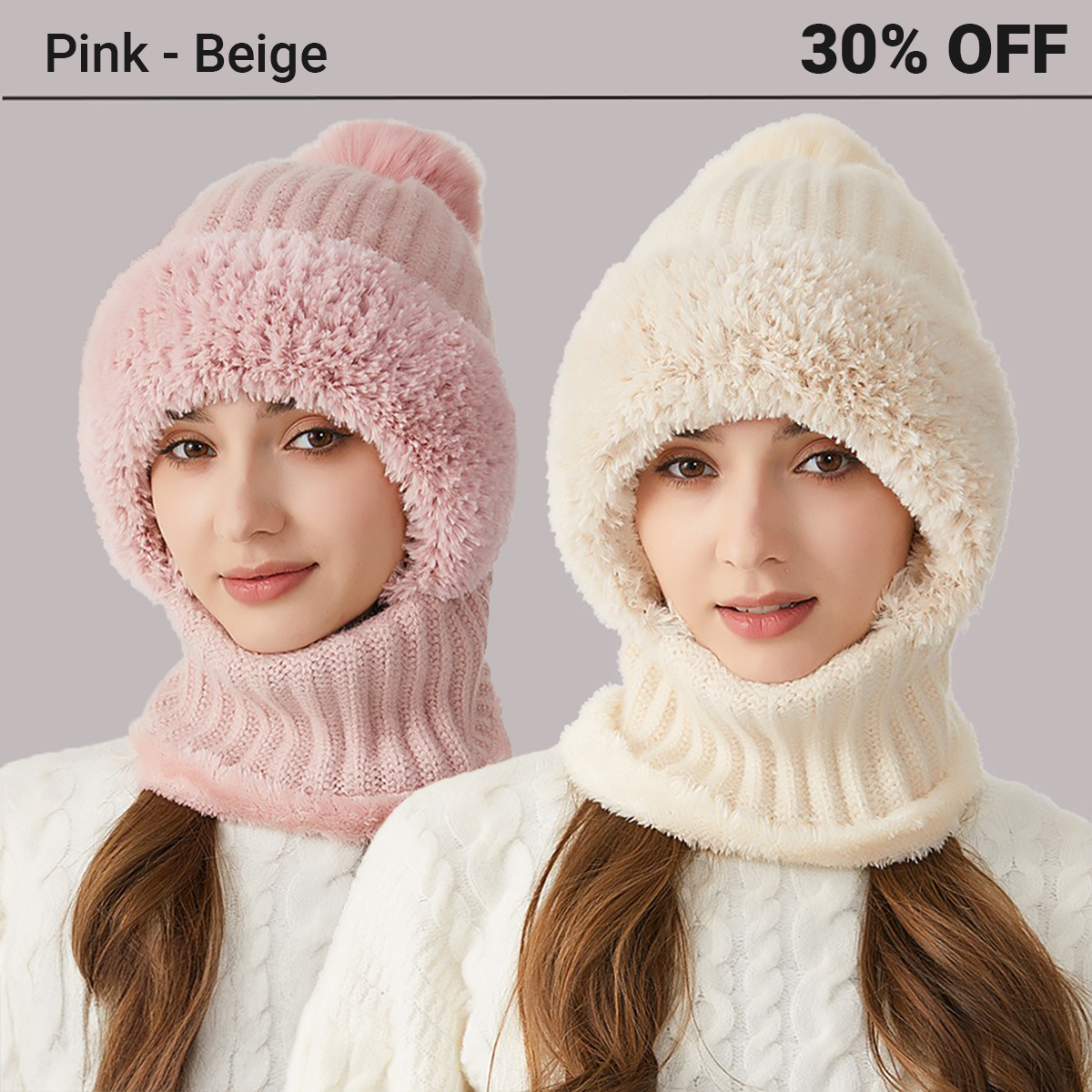 Women's Knitted Hat In Autumn And Winter